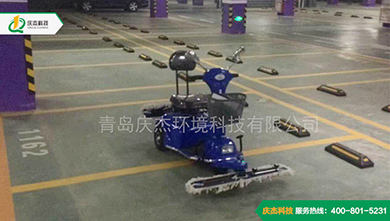 金鼎商超地下車庫使用慶杰電動(dòng)塵推車